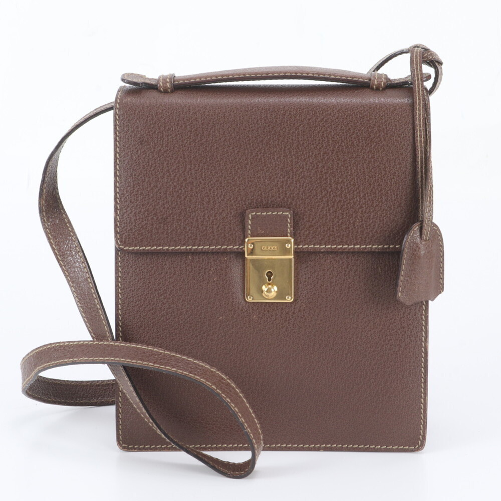 Gucci Old Leather 2-Way Shoulder Bag Crossbody Handbag for Women